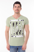 оливковый фото Мужская футболка 1027 купить в Одессе по оптовым ценам
