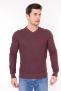 бордовый фото Мужской джемпер 00648 купить в Одессе по оптовым ценам