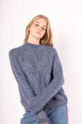 темно-серый фото Женский свитер 4006 купить в Одессе по оптовым ценам