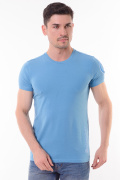 голубой фото Мужская футболка 1024 купить в Одессе по оптовым ценам