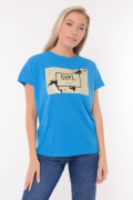 голубой фото Женская футболка 900691 купить в Одессе по оптовым ценам