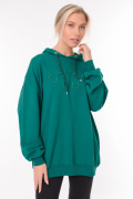 зеленый фото Женское худи 900587 купить в Одессе по оптовым ценам