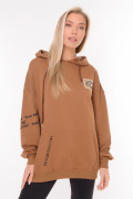 коричневый фото Женское худи 900591 купить в Одессе по оптовым ценам