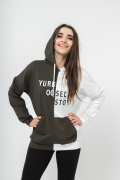 хаки фото Женский свитшот К9.0659 купить в Одессе по оптовым ценам