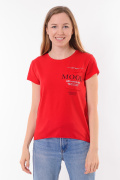 красный фото Женская футболка 1067 купить в Одессе по оптовым ценам