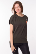 хаки фото Женская футболка 900734 купить в Одессе по оптовым ценам