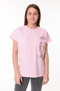 пудра фото Женская футболка К9.0686 купить в Одессе по оптовым ценам