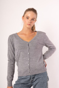 серый фото Женская кофта 1039 купить в Одессе по оптовым ценам