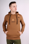 коричневый фото Мужское худи 00636 купить в Одессе по оптовым ценам