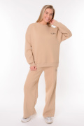 бежевый фото Женский спортивный костюм 00602 купить в Одессе по оптовым ценам