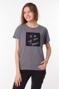 темно-серый фото Женская футболка 900732 купить в Одессе по оптовым ценам