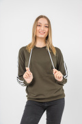 хаки фото Женский свитшот К9.0598 купить в Одессе по оптовым ценам