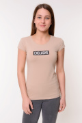 бежевый фото Женская футболка К9.0698 купить в Одессе по оптовым ценам