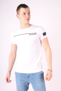 белый фото Мужская футболка 0634 купить в Одессе по оптовым ценам