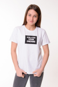 белый фото Женская футболка К9.0690 купить в Одессе по оптовым ценам