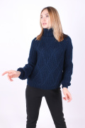 темно синий фото Женский свитер 6014 купить в Одессе по оптовым ценам
