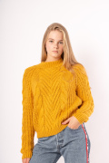 горчичный фото Женский свитер 4004 купить в Одессе по оптовым ценам