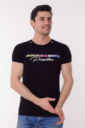 черный фото Мужская футболка 900725 купить в Одессе по оптовым ценам