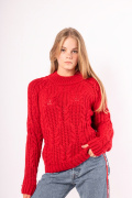 красный фото Женский свитер 4003 купить в Одессе по оптовым ценам