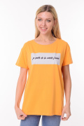 оранжевый фото Женская футболка 900770 купить в Одессе по оптовым ценам