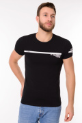 черный фото Мужская футболка 900724 купить в Одессе по оптовым ценам