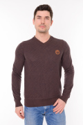 коричневый фото Мужской джемпер 00648 купить в Одессе по оптовым ценам