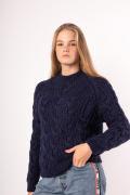 темно синий фото Женский свитер 4007 купить в Одессе по оптовым ценам