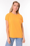 оранжевый фото Женская футболка 900705 купить в Одессе по оптовым ценам