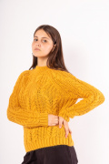 горчичный фото Женский свитер 4003 купить в Одессе по оптовым ценам