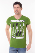 зеленый фото Мужская футболка 1027 купить в Одессе по оптовым ценам