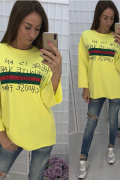 желтый фото Женский свитшот оптом купить в Одессе по оптовым ценам