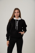 черный фото Женский свитшот К9.00566 купить в Одессе по оптовым ценам