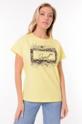 желтый фото Женская футболка 900709 купить в Одессе по оптовым ценам