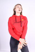 красный фото Женский свитшот К9.00596 купить в Одессе по оптовым ценам