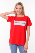 красный фото Женская футболка 900770 купить в Одессе по оптовым ценам