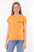 оранжевый фото Женская футболка 1067 купить в Одессе по оптовым ценам