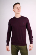 бордовый фото Мужской джемпер 00649 купить в Одессе по оптовым ценам