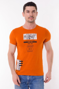 оранжевый фото Мужская футболка 01003 купить в Одессе по оптовым ценам