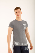серый фото Мужская футболка E9. 00319 купить в Одессе по оптовым ценам