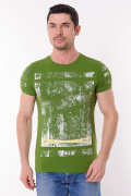 зеленый фото Мужская футболка 01002 купить в Одессе по оптовым ценам