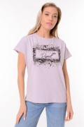 сиреневый фото Женская футболка 900709 купить в Одессе по оптовым ценам