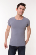 серый фото Мужская футболка Е9.0656 купить в Одессе по оптовым ценам