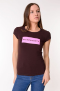 коричневый фото Женская футболка K9.00728 купить в Одессе по оптовым ценам
