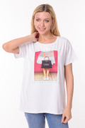 белый фото Женская футболка 900760 купить в Одессе по оптовым ценам