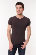 коричневый фото Мужская футболка Е9.0656 купить в Одессе по оптовым ценам