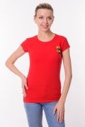 красный фото Женская футболка 900628 купить в Одессе по оптовым ценам