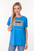 синий фото Женская футболка 900685 купить в Одессе по оптовым ценам