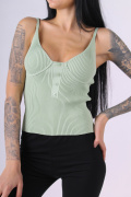 оливковый фото Женский топ 1399 купить в Одессе по оптовым ценам