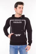 черный фото Мужское худи 00638 купить в Одессе по оптовым ценам