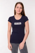 темно синий фото Женская футболка К9.0698 купить в Одессе по оптовым ценам